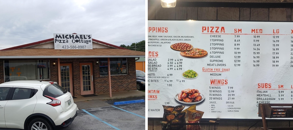 Michael's Pizza Cottage Menu
