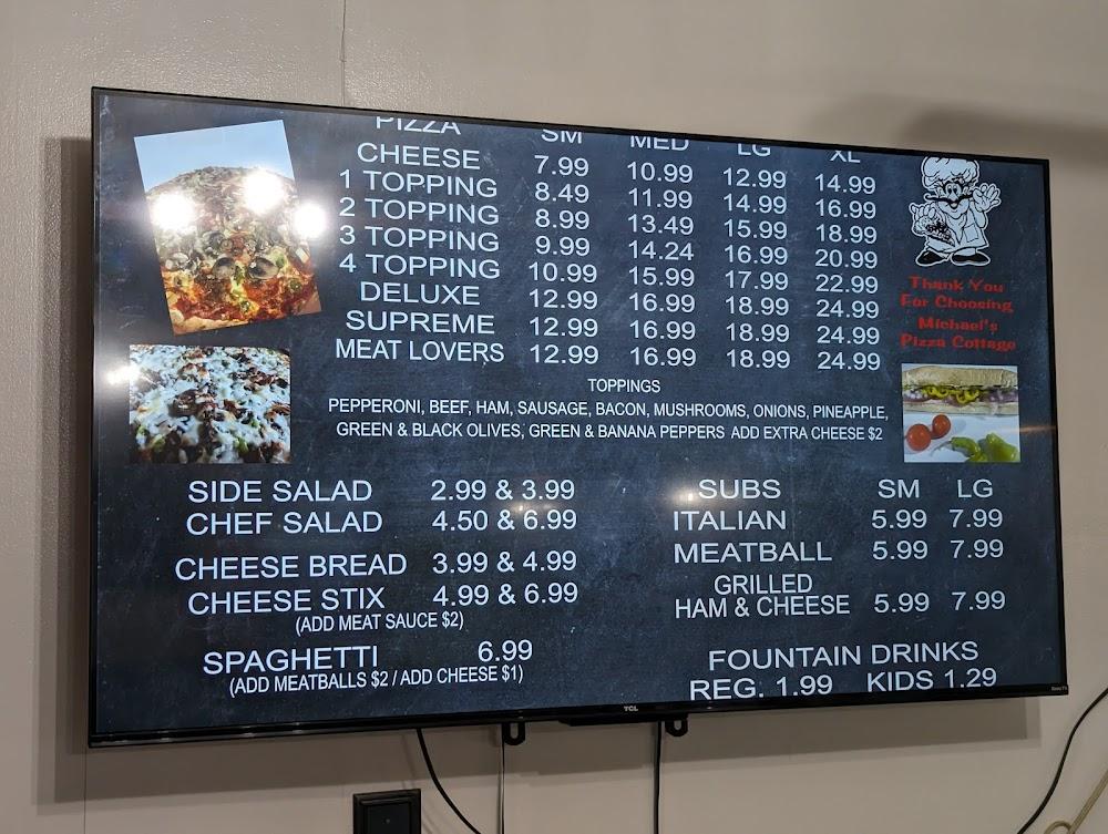 Michael's Pizza Cottage Menu image 2