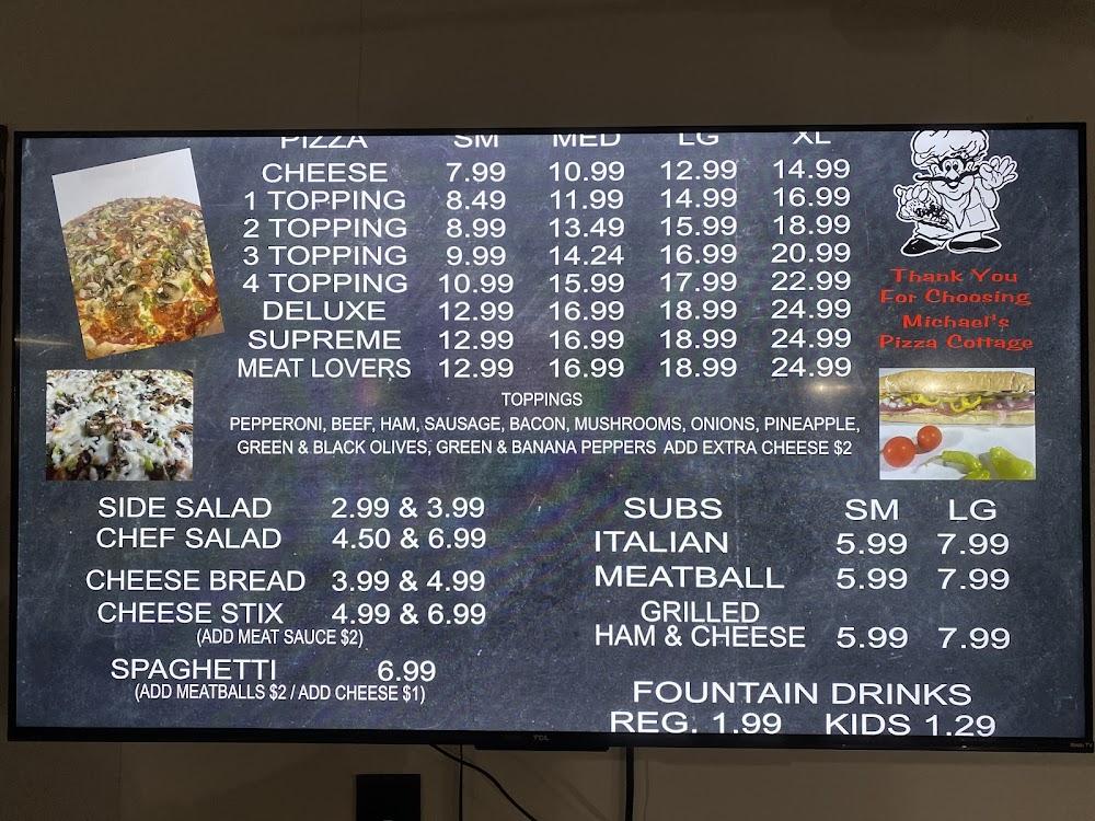 Michael's Pizza Cottage Menu image 3